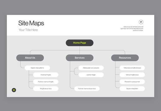 Site Map Infographic Template in Modern Minimal Style