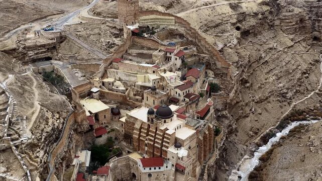 Aerial Mar Saba Monastery Israel

Drone footage of Mar Saba Monastery in the Judean Desert canyon, November 2025, Israel
