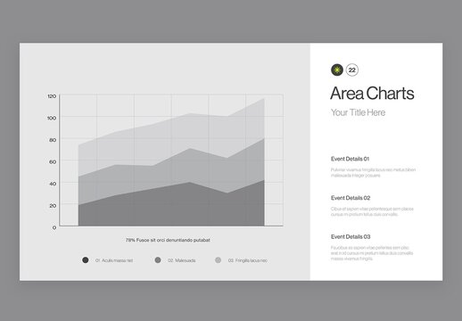 Area Chart Infographic Template in Modern Minimal Style