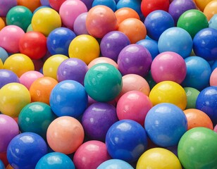 Close-up of vibrant, colorful, spherical objects filling the frame