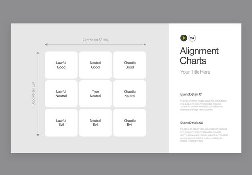 Alignment Chart Infographic Template in Modern Minimal Style