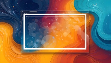 Creative vector art frame background with modern decorative elements and clean minimal design style