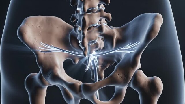 3D Animation of Human Pelvic Anatomy, Focusing on Sacrospinous Ligament