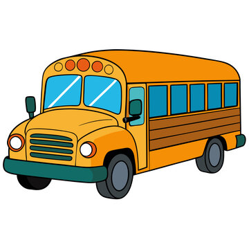 Vintage yellow school bus