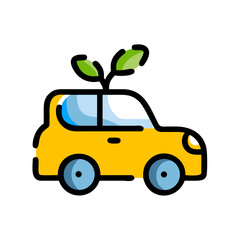 Eco-friendly car with plant