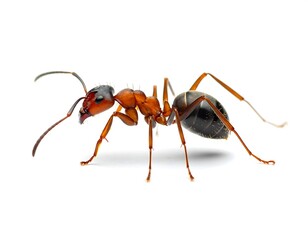 Ant brown insect isolated background high resolution photo