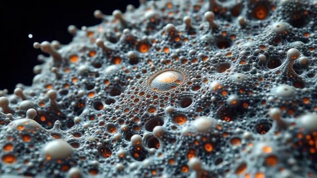 Luminous Fractal Nexus, Orbit of Microcosmos. Video Generative AI.