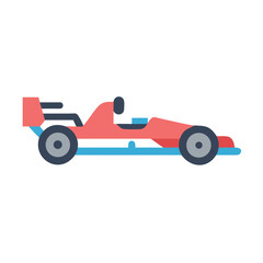 Illustrated racing car