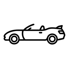 Illustrated convertible car