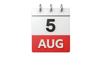 Labour day august 5th isolated on transparent background