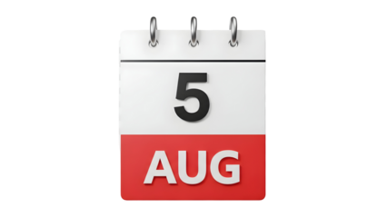 Labour day august 5th isolated on transparent background