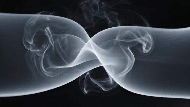 Smoke Rings Collide and Merge Together.