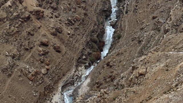 Aerial Qumran Canyon River Israel

Drone footage of a narrow river cutting through a rocky desert canyon near Qumran, November 2025, Israel

