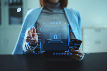 Cybersecurity concept showing hacker identity on digital interface, symbolizing data protection, online privacy, network security