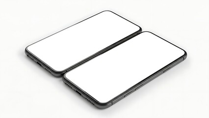 Two white rectangles with black borders on a white background