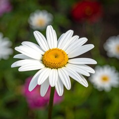Fototapeta premium A close-up shot of a perfect daisy in a flower garden