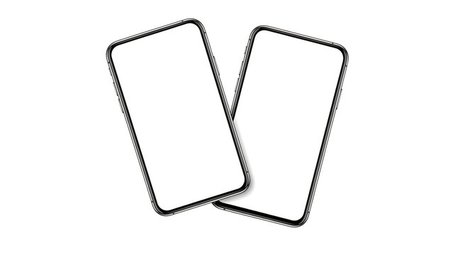 Two blank white cards with serrated edges side by side