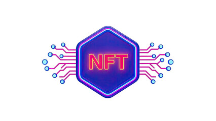 3D NFT Logo with Circuit Board Design