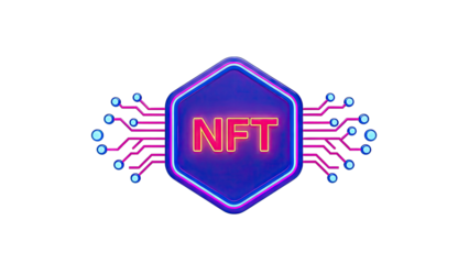 3D NFT Logo with Circuit Board Design