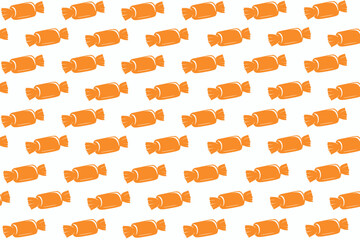 Orange Candy Seamless Pattern Design for Packaging