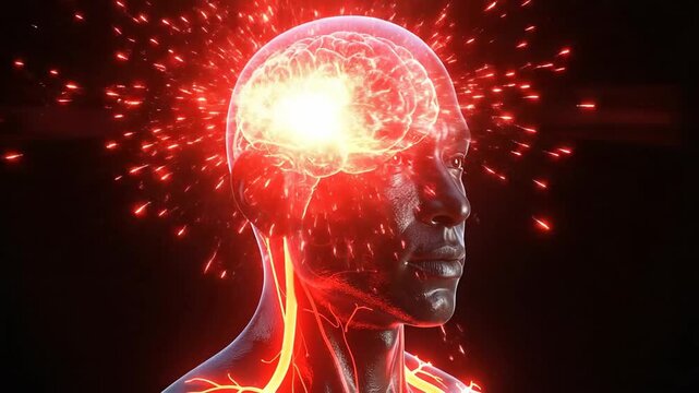 Human Brain Anatomy Visualization - A Detailed Medical Illustration.