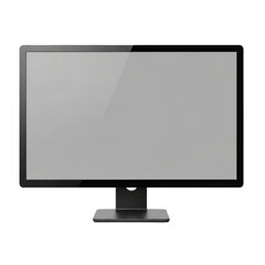 Fototapeta premium Blank Computer Monitor Screen Isolated Black