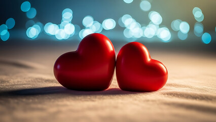 Red hearts pattern on red background romantic Valentine design