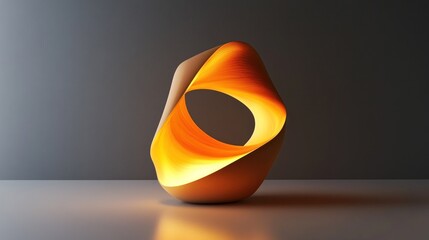 Abstract, glowing, organic form.