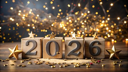 tabletop celebration scene with new year theme