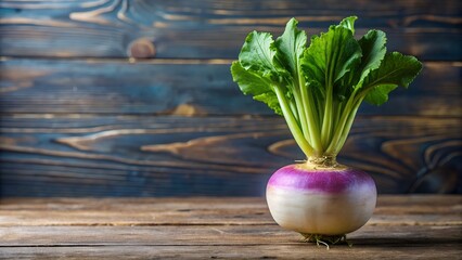 turnip whole fresh vegetable with copy space