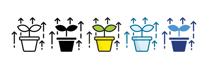 Growth Opportunities Icon Set Multiple Style Collection