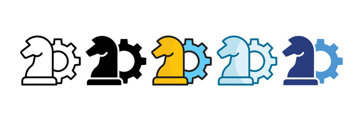 Strategy Development Icon Set Multiple Style Collection