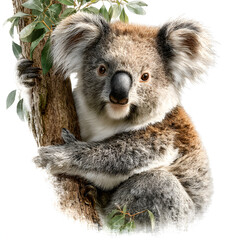 Koala bear on tree limb