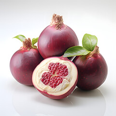 Pomegranates in close view