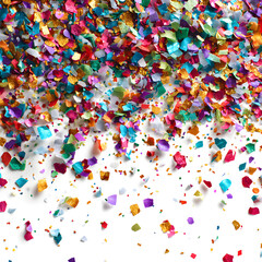 Colorful confetti shower