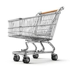 A shopping cart isolated