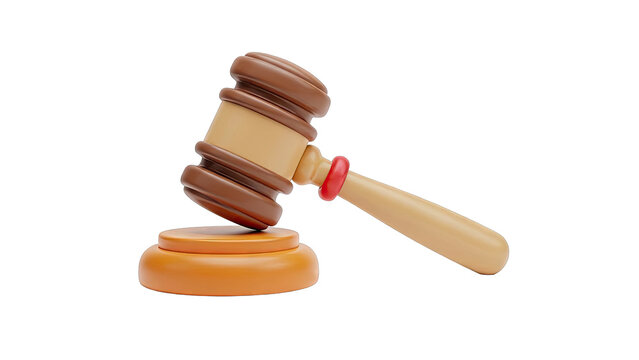 3D Gavel and Sounding Block Icon