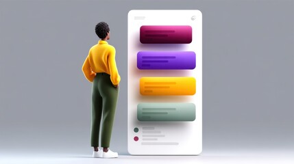 Digital workspace illustration ai assistant scheduling user tasks futuristically