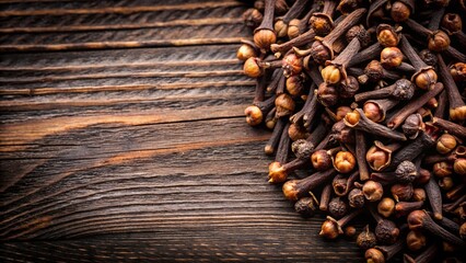 cloves spice whole close up on dark wood