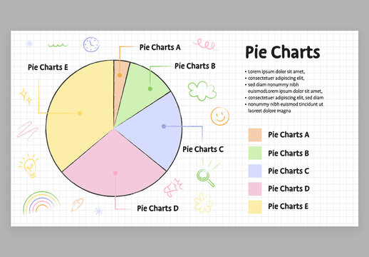 Pie Chart Infographic with Cute Education Style for School Teachers
