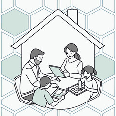 group of business people working together