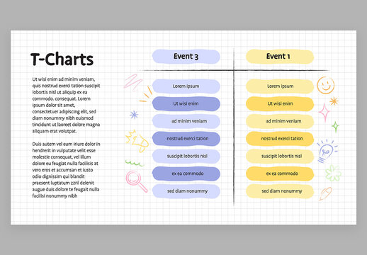 T Chart Infographic with Cute Education Style for School Teachers