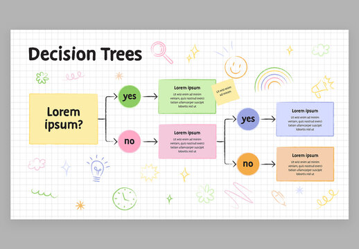 Decision Tree Infographic with Cute Education Style for School Teachers