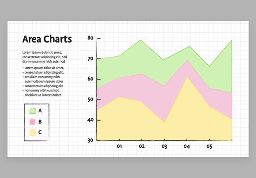 Area Chart Graph Infographic with Cute Education Style for School Teachers