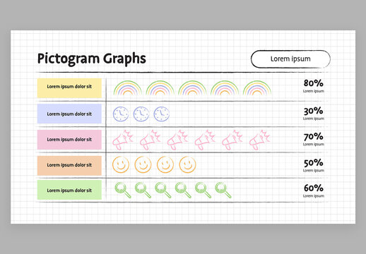 Pictogram Infographic with Cute Education Style for School Teachers