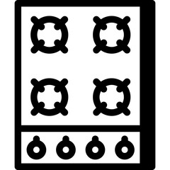 modern kitchen stove icon