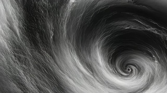 Dark Swirling Clouds Create a Dramatic Vortex in the Sky, Showcasing the Power of Nature During Stormy Weather Conditions