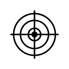 Target and Bullseye Outline Icons Minimal Design.