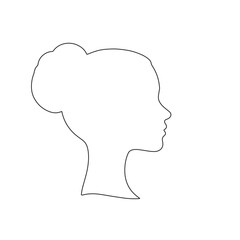 Woman Head Profile Line Art Collection &ndash; Clean Outline Style