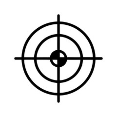 Crosshair and Bullseye Vector Icon for Precision.
